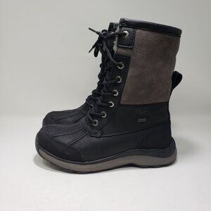 UGG Womens Adirondack III Waterproof Winter Boots Black/Gray Size 6.5